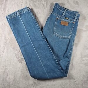 Wrangler 13MWZ Cowboy Cut Jeans Mens 40x38 Blue Medium Wash Western Workwear